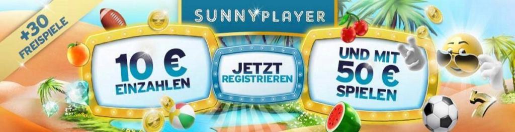 sunnyplayer Bonus - 40 € för 10 € på din första insättning på Sunnyplayer Casino