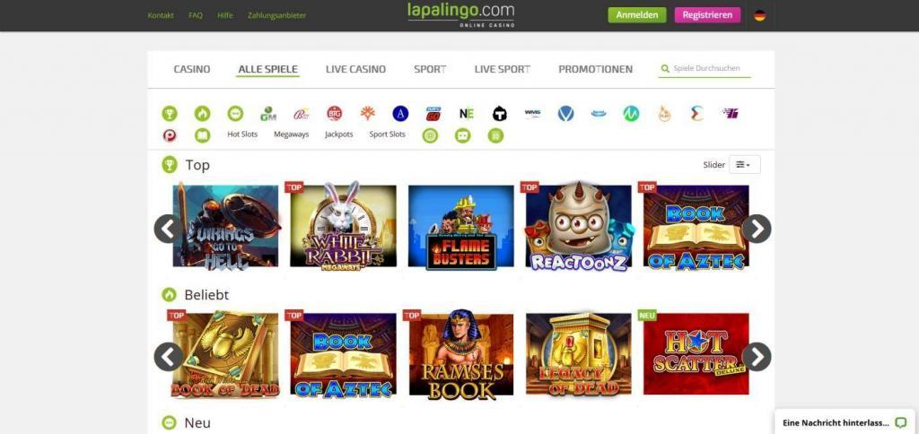 Lapalingo Casino Online - Online Casino Test - Welches ist 2021 das Beste?