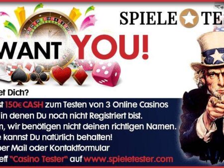 Nous recherchons des testeurs de casino en ligne !