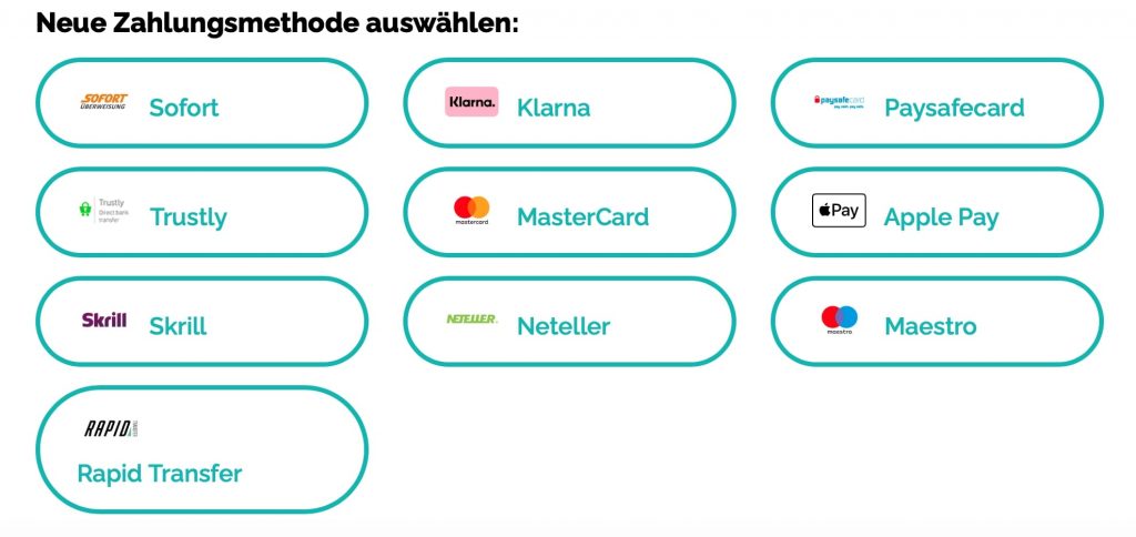 Playzee Zahlungsmethoden