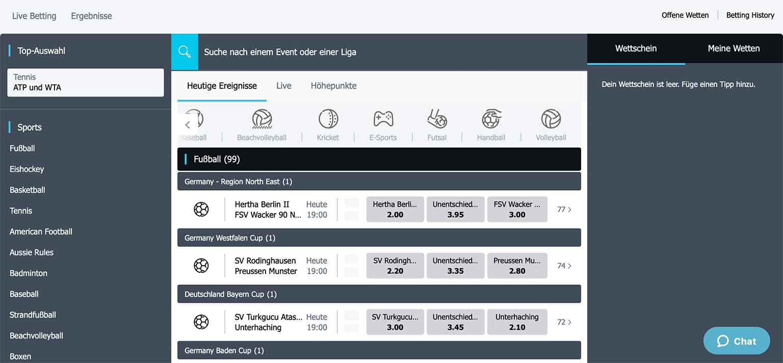 Sportwetten bei SpeedyBet