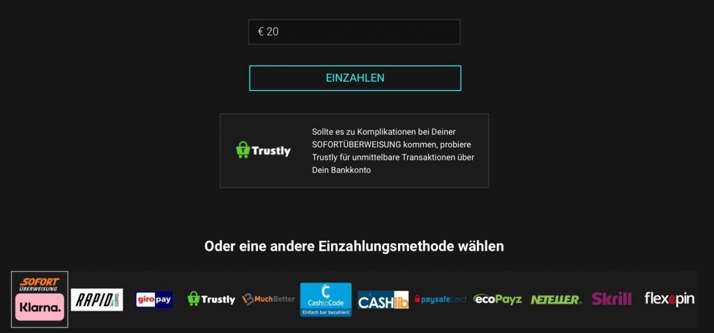 Zahlungsmethoden VoodooDreams