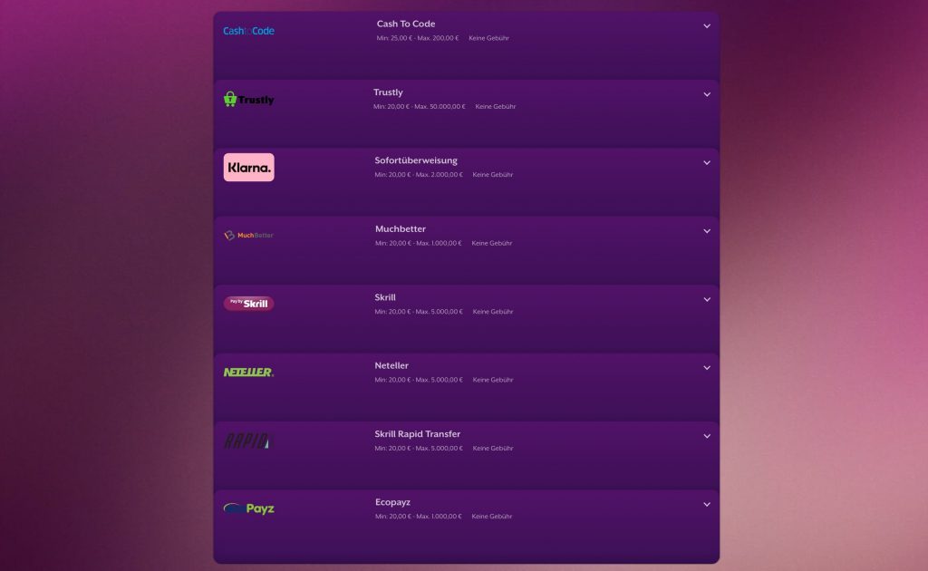 Frank und Fred Zahlungsmethoden