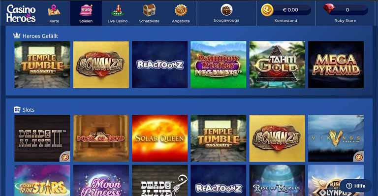 Spiele von Casino Heroes