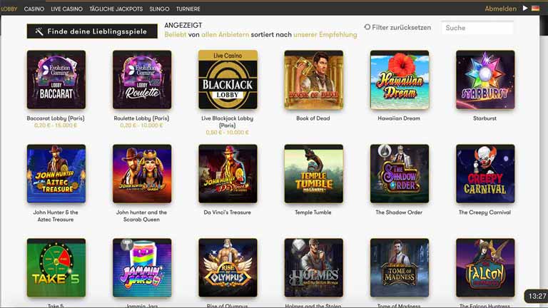 intercasino spieleauswahl