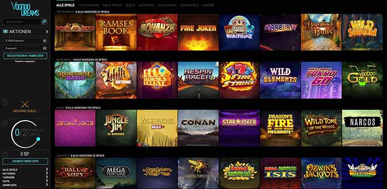 voodoo dreams casino