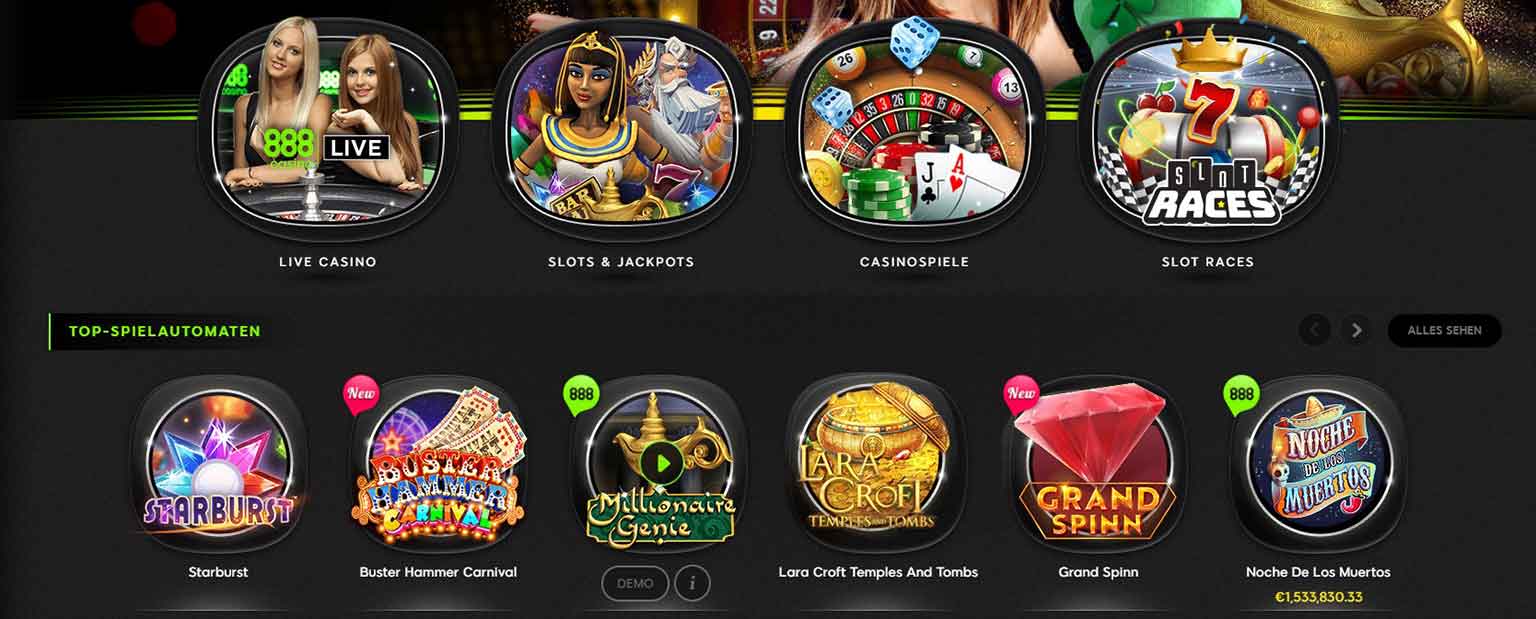 888 Casino Spiele