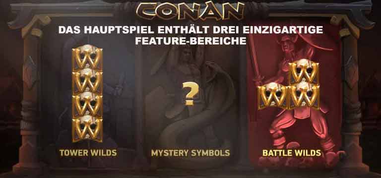 conan slot hauptspiel features