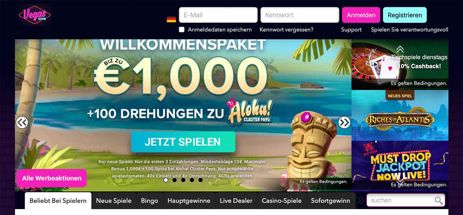 Vegas Wins Casino Lobby